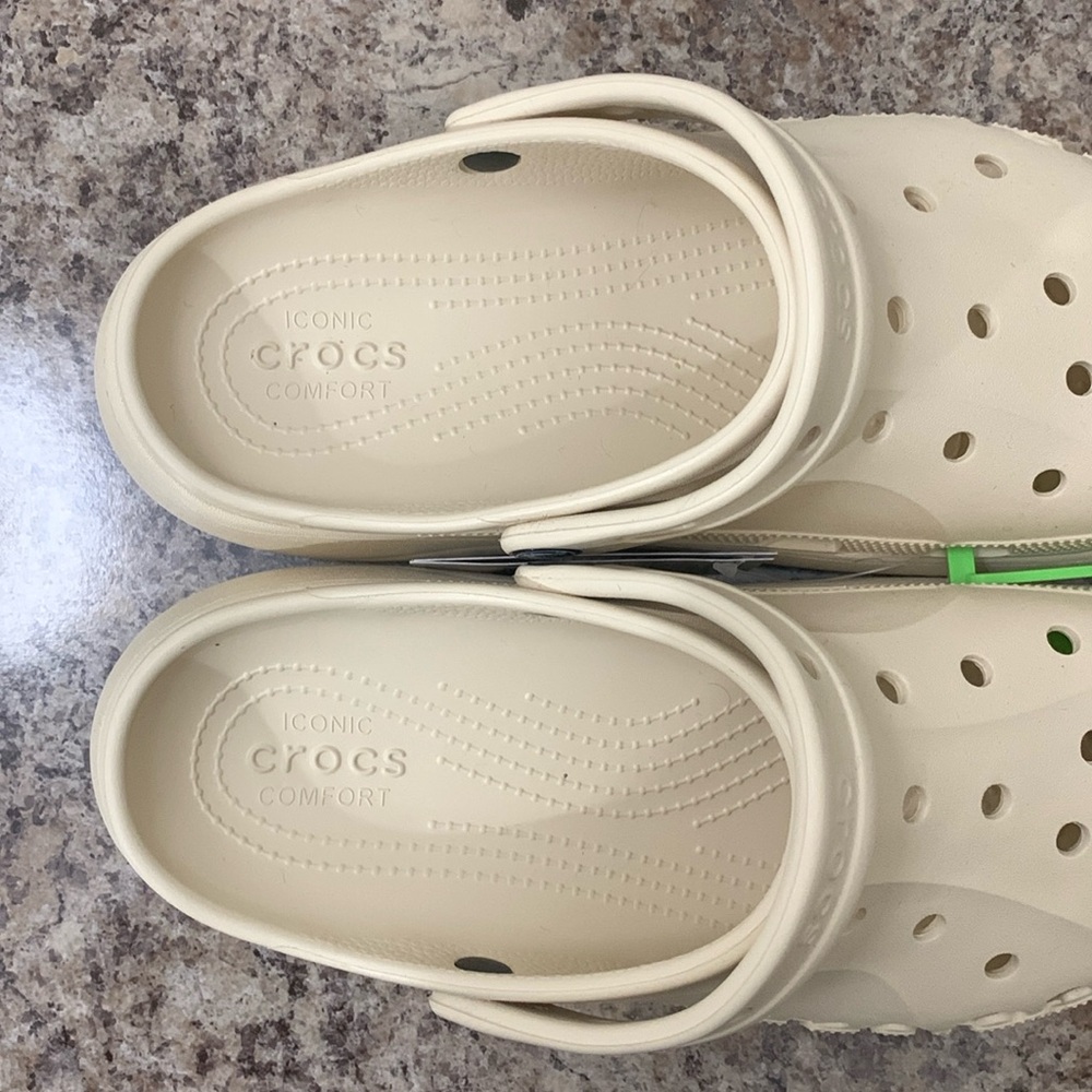 Beige / Tan Platform Crocs - Picture 8 of 14